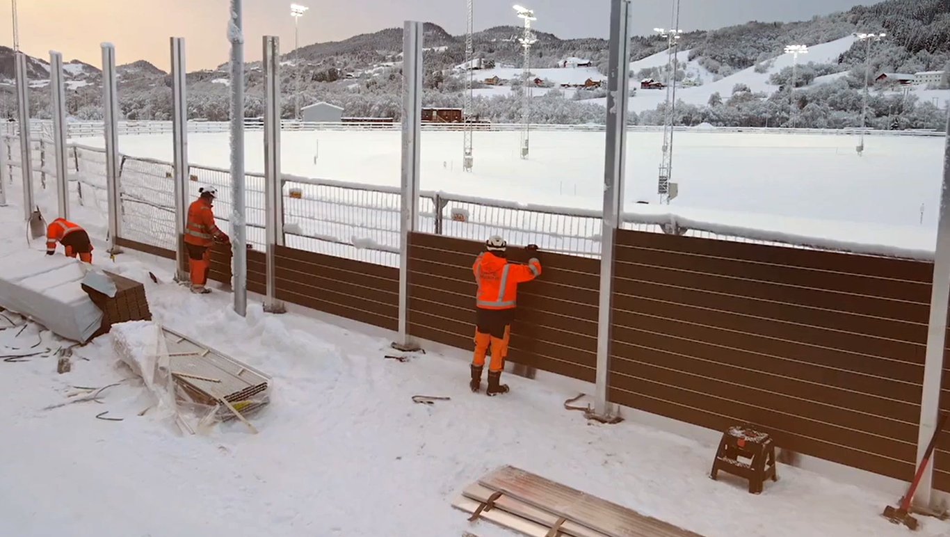 Støyskjermen Traftech Silent er miljøvennlig og vedlikeholdsfri